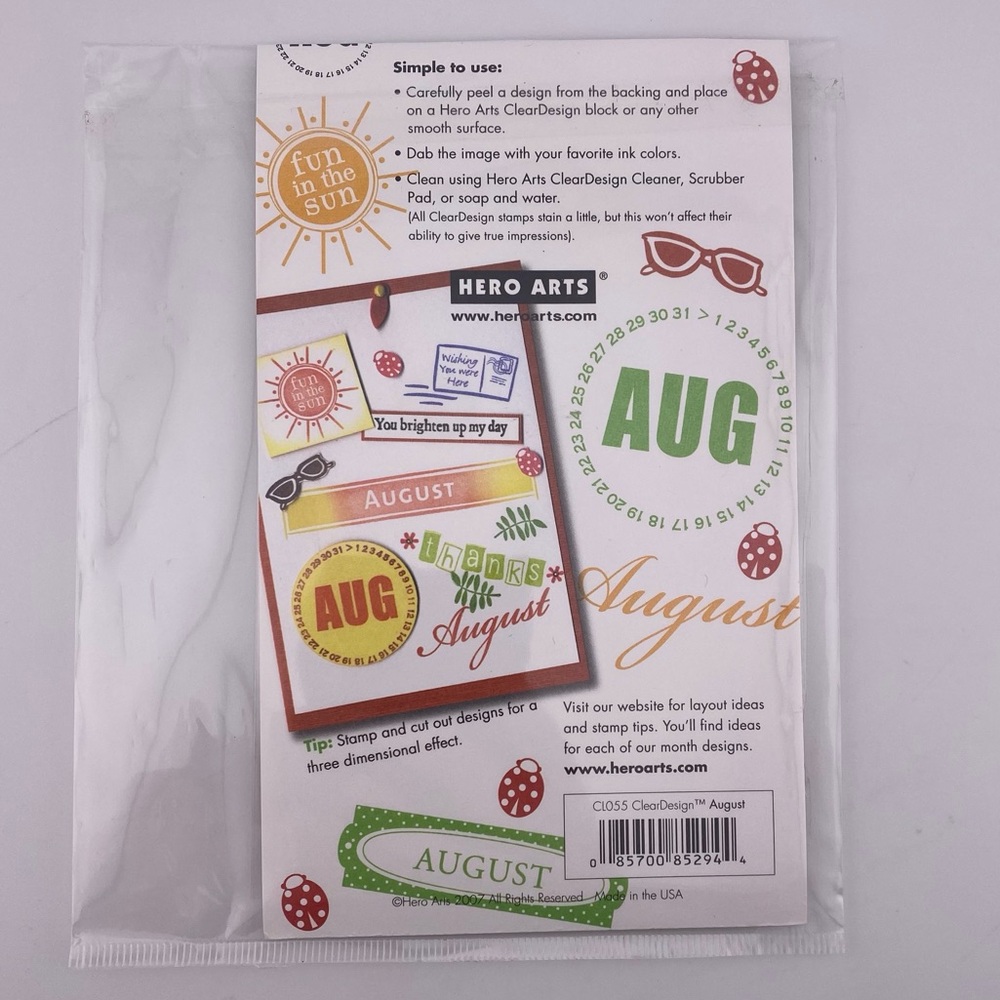 Hero Arts “August” Stamp Set - Picture 2 of 2